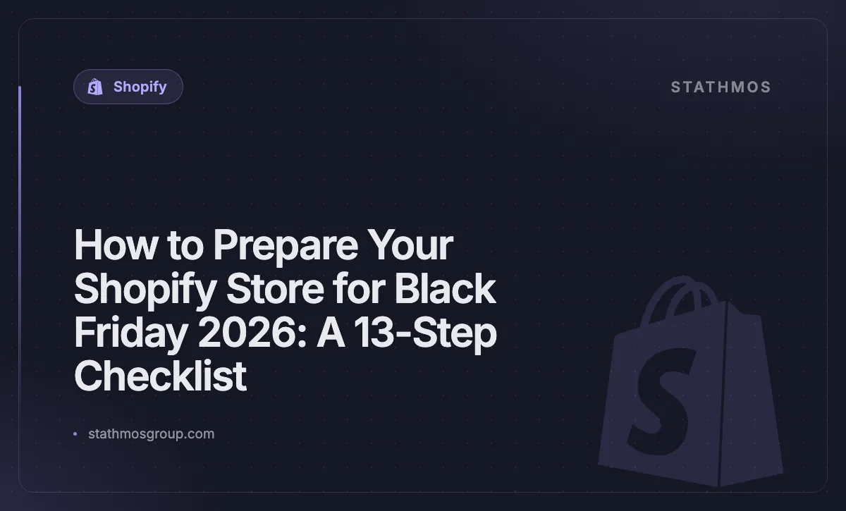 Shopify Black Friday 2026 checklist